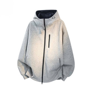 (DÀY ĐẸP ) Áo Khoác NỈ UNISEX Chống Nắng Phối DÂY KÉO  Có Nón FORM RỘNG NEWTREND KME.STORE
