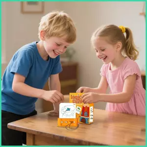 Trò chơi lâu đài logic An toàn 3 cấp độ với cơ sở và chìa khóa Trò chơi thẻ học tập lâu đài logic cho ngày lễ sinh nhật sonlekvn