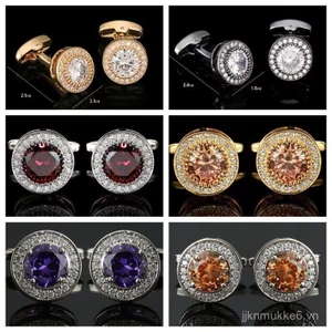 Cufflinks Nam Phong Cách Ánh Sáng, Bằng Zircon và Đá Quý, Thời Trang Cho Áo Sơ Mi
