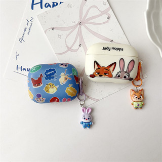 Zootopia cho Airpods4 Airpod 1 / 2 3 Pro Pro2 pro3 Bộ tai nghe Bluetooth không dây Vỏ bảo vệ tai nghe AirPods Pro i3 i4 pro3