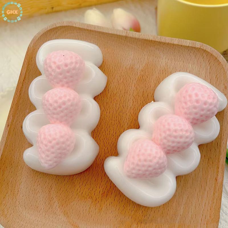 GHX Đỏ Dâu Trứng Tart Dâu Tây Thanh Kem Squishy Đồ Chơi Giảm Căng Thẳng Đồ Chơi Cảm Giác Cho Trẻ Em Người Lớn Lo Âu Thư Giãn VN