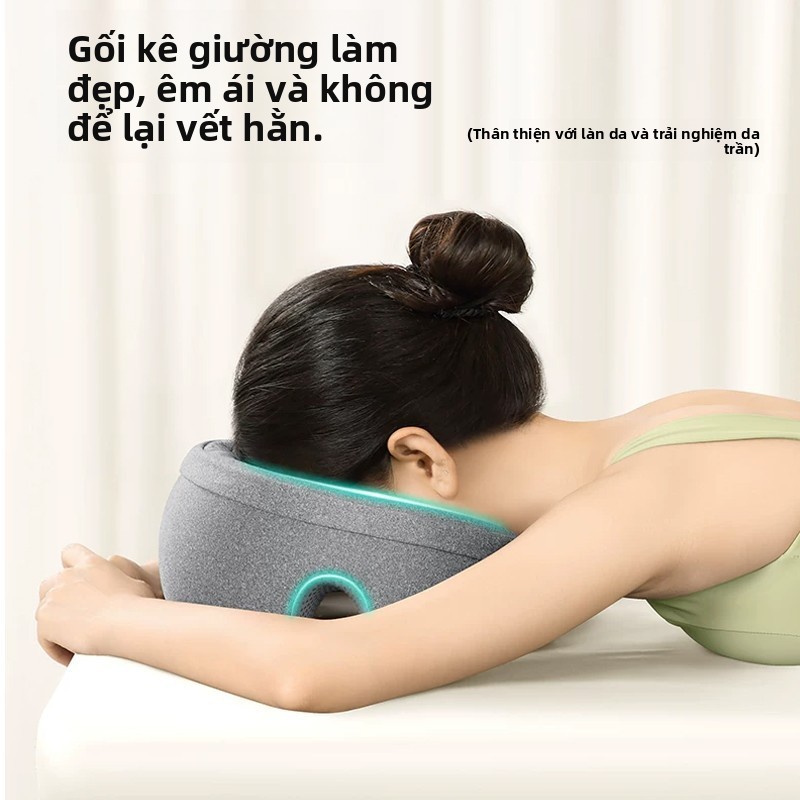 Gối úp mặt,Gối massage bằng bọt nhớ (thế hệ thứ ba), thoáng khí hơn, thiết kế công thái học
