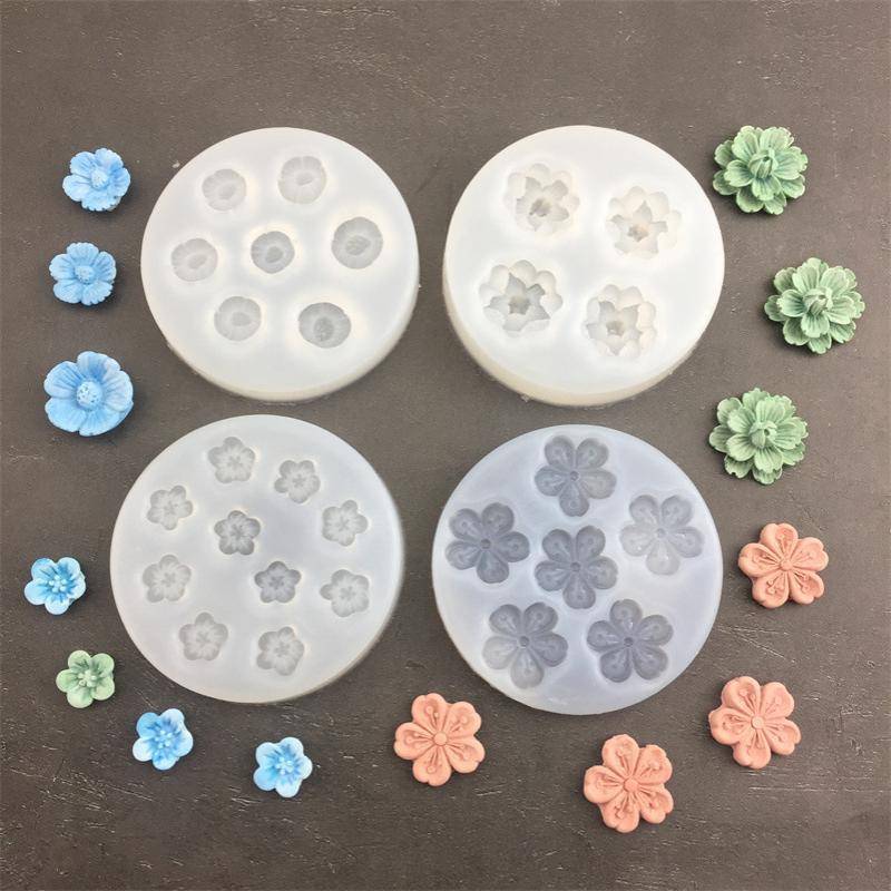 PlumHOUSE Hoa Anh Đào Khuôn Silicon Trang Trí Bánh Máy Nướng Linh Hoạt Cho Fondant Chocolate Kẹo Cupcake Sugarcraft DIY Baking Supplies VN