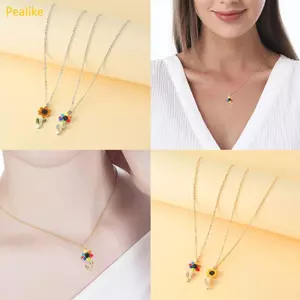 Mặt dây chuyền họa tiết hướng dương tinh tế, phù hợp cho phụ nữ thời trang