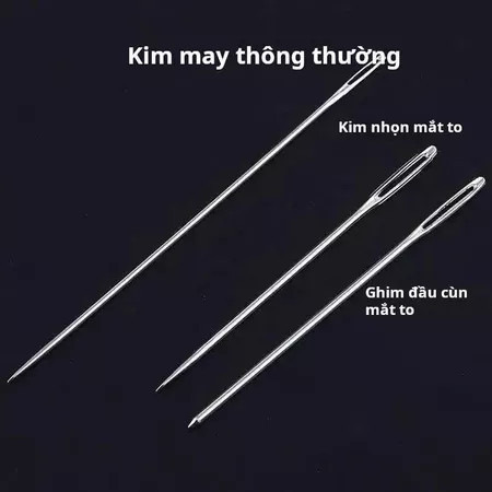 【COD】Bộ 34 kim thêu lỗ lớn đa năng gồm kim, chỉ, kim thimble, kéo, dụng cụ DIY tại nhà, thân thiện với người mới học may