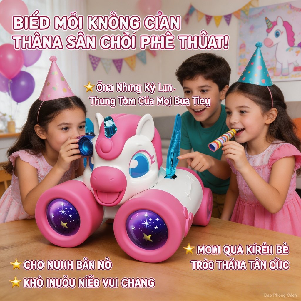 Ống nhòm kỳ lân phát sáng, kính nhìn hình sao, đồ chơi giáo dục cho bé gái, học mà chơi