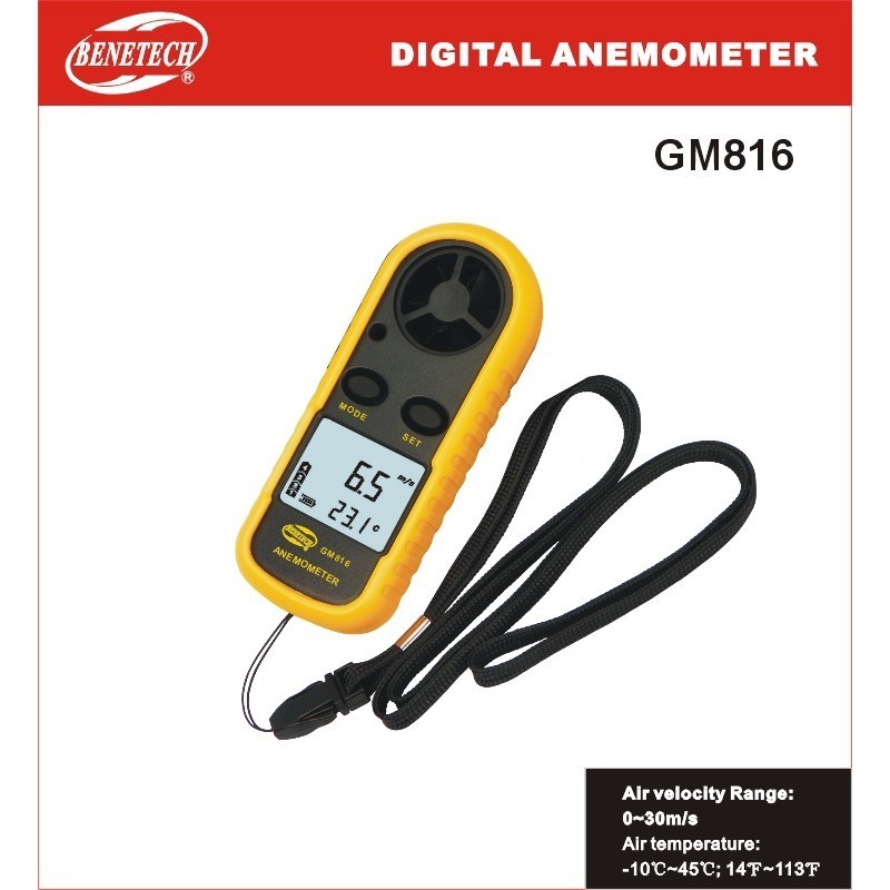 MDG- Máy Đo Tốc Độ Gió 𝗕𝗲𝗻𝗲𝘁𝗲𝗰𝗵 GM816 Đo 0~30m/s