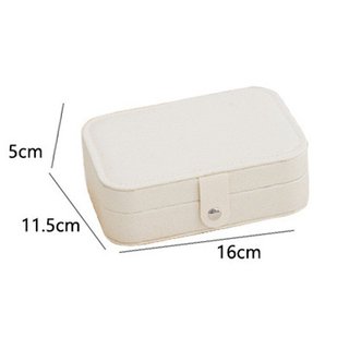 Du Lịch Hộp Trang Sức Da Di Động Tổ Chức Nhẫn Bông Tai Vòng Cổ Bảo Quản Quà Tặng Nữ