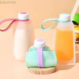 KIKIN Túi Silicon Có Thể Tái Sử Dụng Sữa Mẹ Túi Bảo Quản Cho Bé Có Dấu Chống Rò Rỉ Và Thiết Kế Có Thể Gập Lại Dung Tích 250ml
