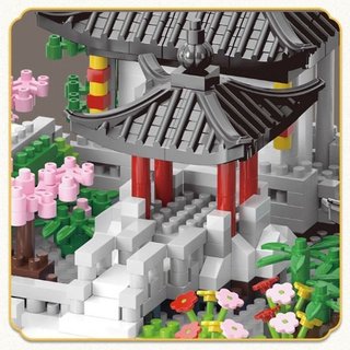 Khối xây dựng kiến trúc 3D Khu vườn Tô Châu Nanoblock Gạch ABS Màn hình LED Quà tặng trẻ em