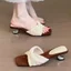 Phiên Bản Da Cừu ~ Retro Dệt Nêm Gót Giày Sandal La Mã Thiết Kế Nữ Phong Cách Ngày Lễ Mũi Vuông Giày Sandal Đi Biển Dép NGDE