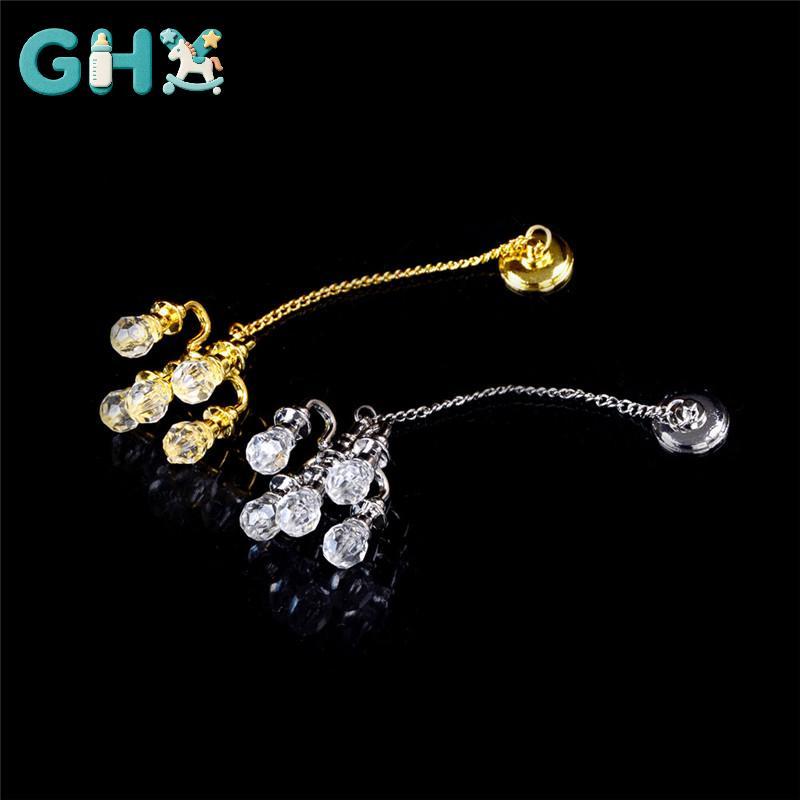GHX Đèn chùm thu nhỏ Mô hình chiếu sáng Trang trí nội thất 1: 12 Nhà búp bê Nội thất Mini VN
