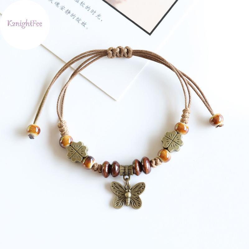 Vòng tay bohemian gốm đính hạt, style vintage dân tộc, phù hợp làm quà tặng cá tính