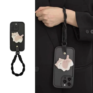 Ốp điện thoại có sẵn Kitty Stand Thích hợp cho iPhone17promax Vỏ bảo vệ điện thoại Dây buộc hợp thời trang Thích hợp cho iPhone16pro Chống sốc Bao gồm tất cả Sa