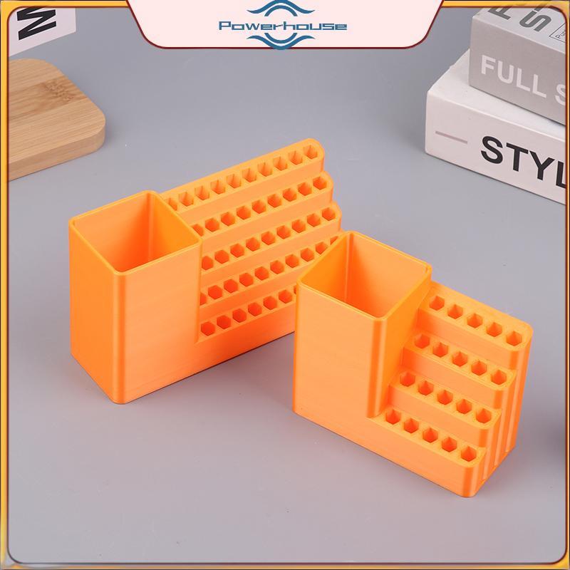 POWER 1 Giá đỡ máy khoan 20 / 50 lỗ Bit Sắp xếp đầu tuốc nơ vít Hộp công cụ Hộp công cụ Bảng lỗ Tuốc nơ vít Giá đỡ chuôi lục giác.