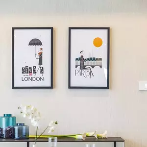 Châu Âu Thành Phố Mỹ Hoạt Hình Kiến Trúc Canvas Poster, Không Khung Chống Thấm Nước Hiện Đại Tối Giản Nghệ Thuật Treo Tường Cho Phòng Khách Phòng Ngủ Phòng Ăn Trang Trí Nhà