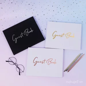 Dòng Ngang Sách Tin Nhắn Khách Ghi Sách Sách Khách Notepad Sách Cưới Sổ Đăng Ký Sách Quà Tặng Bộ 1TDE