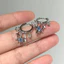 Bông tai đính đá cao cấp Zircon màu xanh dát