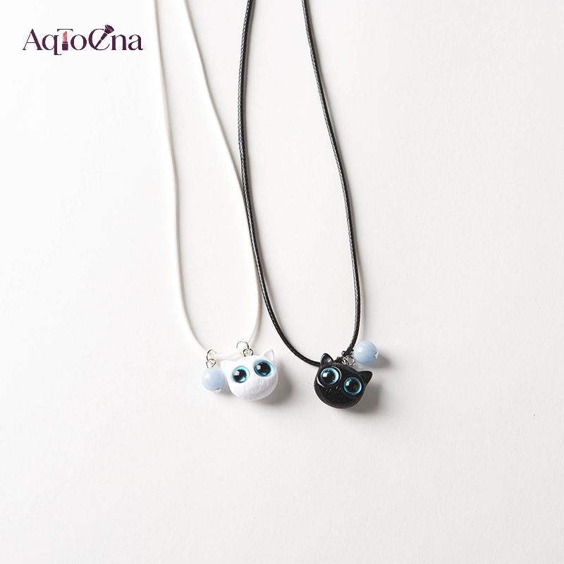 Dây chuyền dạ quang hình mèo dễ thương, làm từ nhựa, phù hợp làm quà tặng cho bé gái