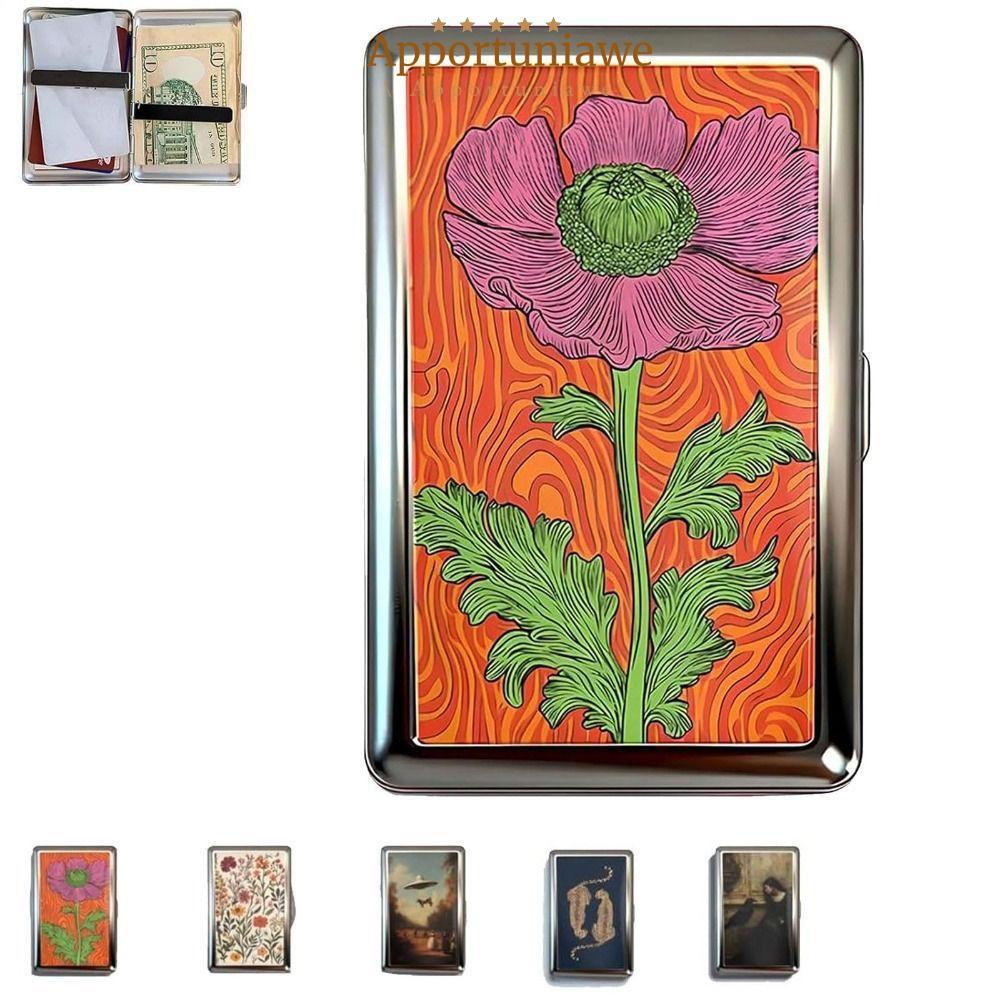 IAPPORTUNIA Kim Loại, Dễ Dàng Chụp Đa Năng Thiết Kế Thẻ Vintage, Chất Liệu Kim Loại Thanh Lịch Phong Cách Vintage Đa Năng Đựng Thẻ Tín Dụng Lưu Trữ Tiền Mặt