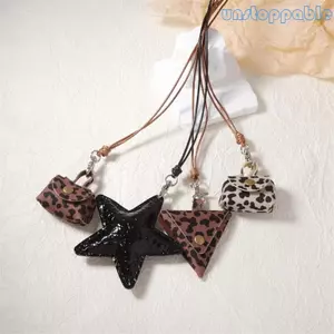 Unstop * Túi Trang Sức Cổ Ngôi Sao Dây Vòng Cổ Kết Cấu Da Thích Hợp Cho Những Người Yêu Thời Trang