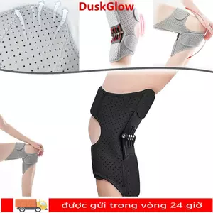 Thiết bị hỗ trợ đầu gối DUSKGLOW, chống trượt với lò xo phục hồi mạnh mẽ Bộ tăng cường bảo vệ đầu gối, Bộ tăng cường đầu gối thoáng khí có thể điều chỉnh