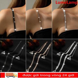 LUMELAMP Dây đeo áo ngực đính đá, Dây đeo vai đồ lót vai gợi cảm có thể tháo rời, Dây đeo áo ngực chống trượt trang trí thời trang có thể điều chỉnh