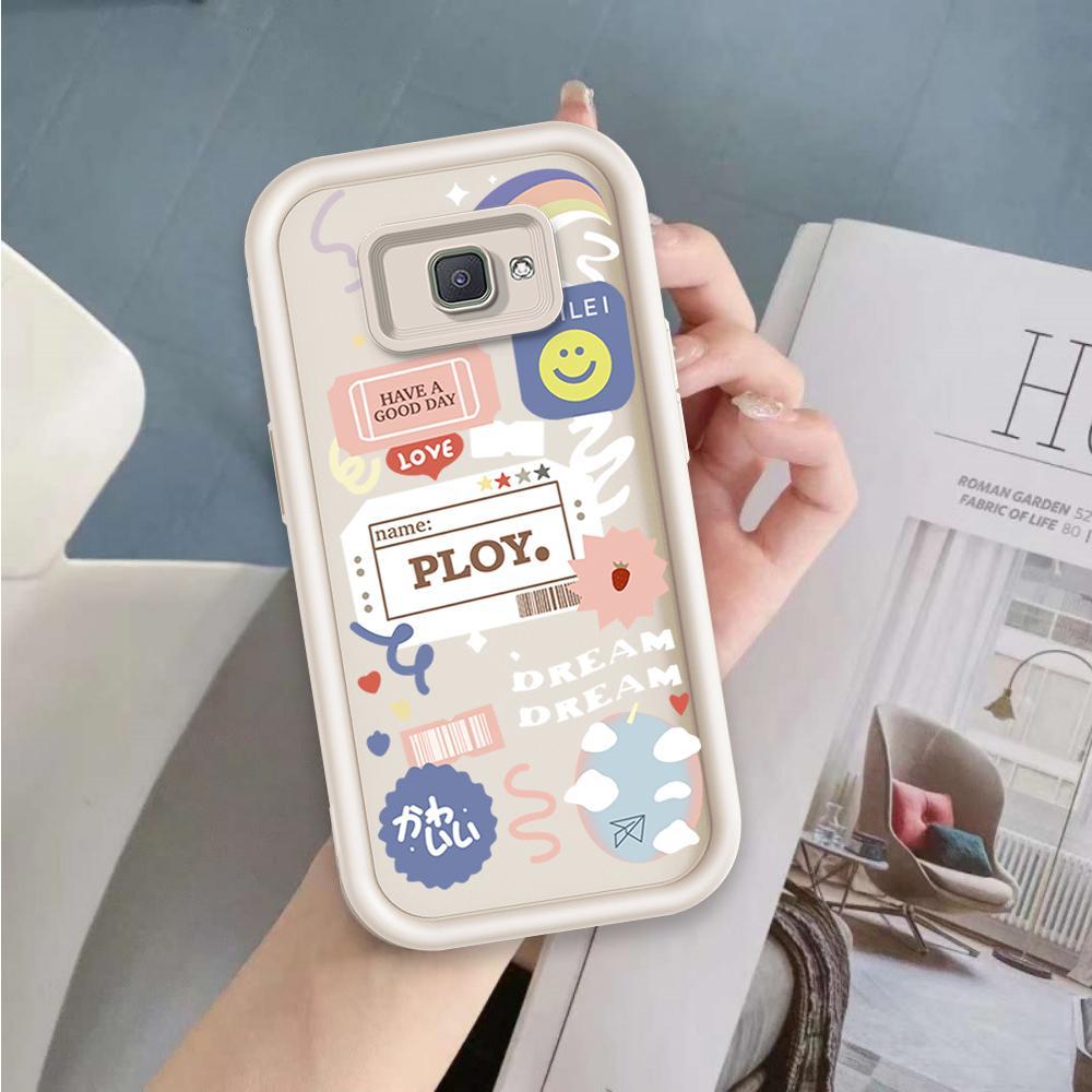 Ốp Lưng Cho Samsung J7 Prime Hoạt Hình Silicone Bé Gái Mềm Vỏ Điện Thoại TPU Nhãn Nụ Cười Hoa Thiên Thần Mắt Chống Sốc Ốp Lưng