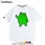 Little Green Ếch Dọc Ngón Tay Cảm Xúc Gói Thiếu Niên Tay Ngắn Top Quần Áo Hoạt Hình Chung Influencer Nguyên Chất Cotton Áo Thun Nam