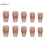 TRTR 24 Chiếc Mắt Mèo Gradient Blush Lấp Lánh Móng Tay Giả Có Keo Giả Móng Tay Bấm Vào Có Thể Tháo Rời Móng Tay Giả VN