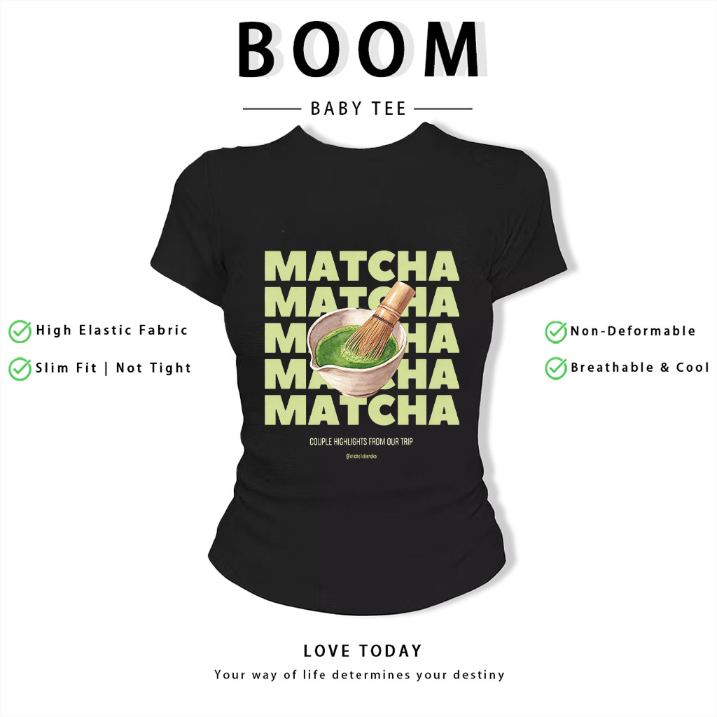 BOOM Áo Baby Tee Nữ Cotton Ôm Body-Áo Thun Ngắn Tay Y2K In Hình PhongCách Mùa Hè, Cổ Tròn Hàng Đầucách hàn quốc phongV47