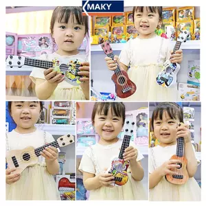 MAKY 1PC 4 Dây Mini Guitarra Quà Tặng Nhạc Cụ Giáo Dục Sớm Đồ Chơi Dành Cho Người Mới Bắt Đầu Trẻ Em Trẻ Em 21 Inch Ukulele VN