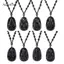 AqToCna Obsidian Đá Phật Hạt Dây Xích Nelace Bắt chước Ngọc Phật Giáo Bồ Tát Bùa Hộ Mệnh Talisman Trang Sức Dành Cho Nữ Bảo Vệ Luy AqToCna