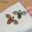 AqToCna Vintage Kim Cương Giả Côn Trùng Ong Trâm Cài Cho Nữ Quần Áo Áo Trang Sức Dự Tiệc Phụ Kiện Quà Tặng AqToCna