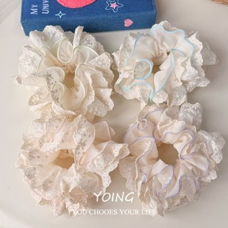 Yoing / Phong Cách Mới Phong Cách Hàn Quốc Cao Cấp Cảm Giác Tính Khí Phù Hợp Với Dây Buộc Tóc Ren Hoa Ngọt Ngào