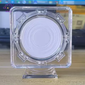 Giá đỡ trưng bày tiền xu kỷ niệm HFTOY có chân đế để thu thập Hộp đựng tiền xu Hộp đựng đồ ~