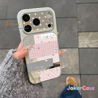 Ốp Lưng Cho IPhone 15 17 12 16 11 13 14 Pro Max 7 15 16 8 Plus XR XS MAX Ốp gương trang điểm hình mèo Pastel Kitty