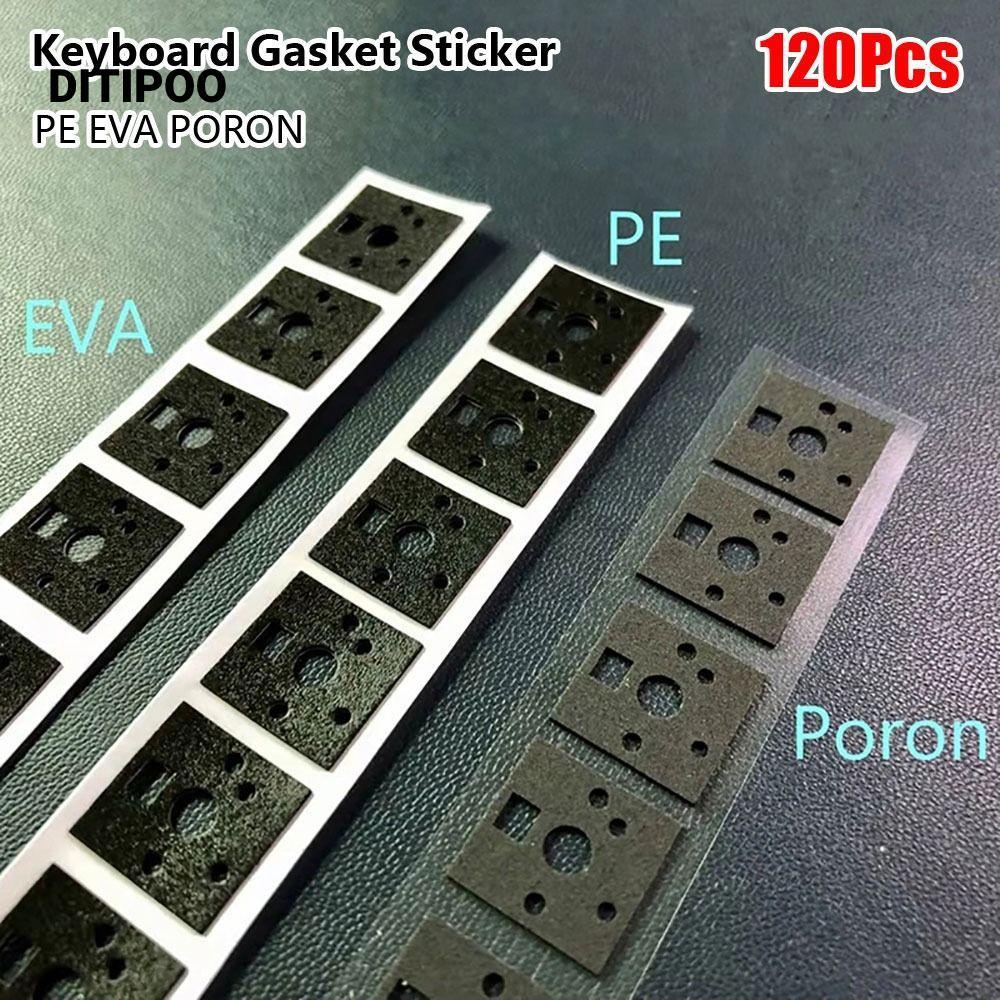 DITIPOO 120 Miếng Đệm Chất Liệu Bọt, 0.5mm PE EVA PORON PCB Switch Pad Miếng Dán, Miếng Đệm Bàn Phím Đa Năng Bền Đẹp Cho Bàn Phím Cơ BM60 BM65 BM68 XD64 BM80