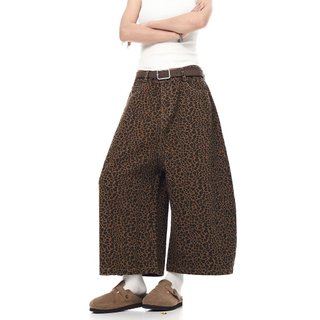 GKSSS Quần short denim nam thương hiệu thời trang Mỹ thêu họa tiết da báo chất lượng cao trung tính