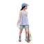 Trẻ Em Camisole Bé Gái Phiên Bản Hàn Quốc Không Tay Kẻ Sọc Ren Áo Trẻ Em Váy Rời Thường Ngày