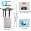 4 Nút chặn bồn rửa phòng tắm cho 1,1-1,29 Inch, Bộ lọc thoát nước bồn rửa bật lên với giỏ lọc bằng thép không gỉ có thể tháo rời