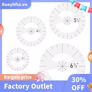 Bộ 5 Vòng Tròn Thước Quilting Mẫu Bộ Vòng Tròn Mẫu Cho Quilting Vòng Tròn Thước Vòng Tròn Acrylic Quilting Thước