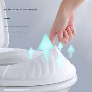 (Loại 1) combo 10 Miếng Lót Bồn Cầu Vải Không Dệt Dùng Một Lần - Tấm Lót Cách Ly Vi Khuẩn Tiện Lợi