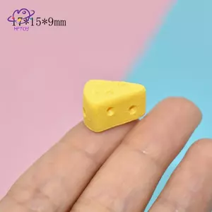 HFTOY MỚI 10 Cái / lốc Thực Phẩm Thu Nhỏ 1 / 6 Nhà Búp Bê Bánh Phô Mai Mini ~