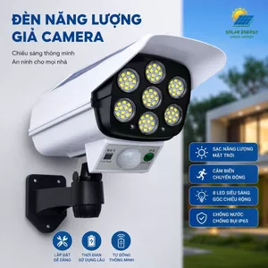 Đèn LED năng lượng mặt trời chống trộm, tiết kiệm điện, chống nước, điều khiển từ xa tiện lợi.