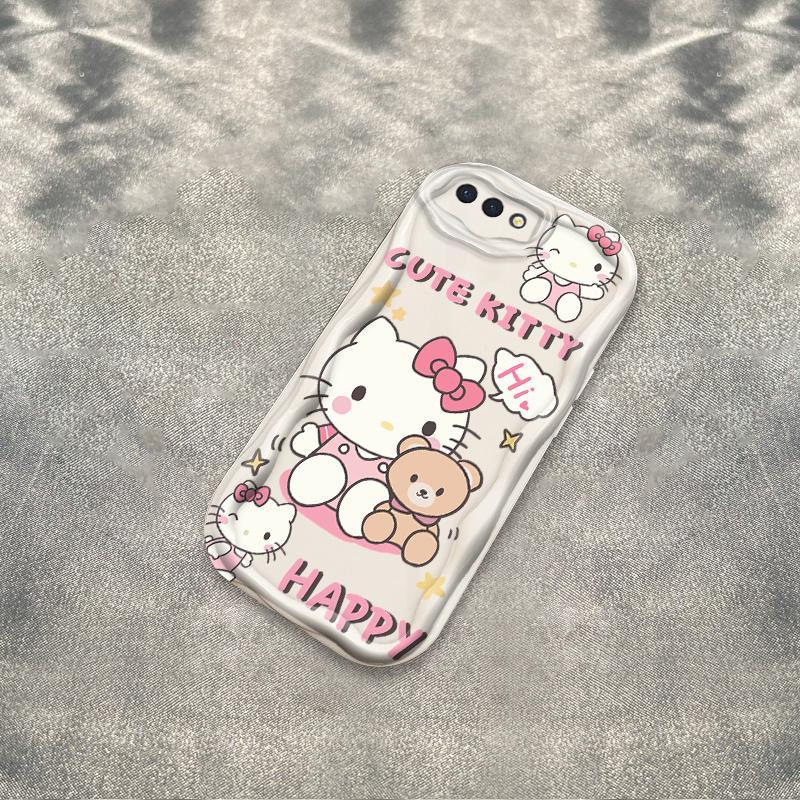 Thích hợp cho OPPO A3S A12E A1K AX5 Realme C2 Bảo vệ 3D TPU mềm Kitty Rilakkuma Vỏ điện thoại chống sốc