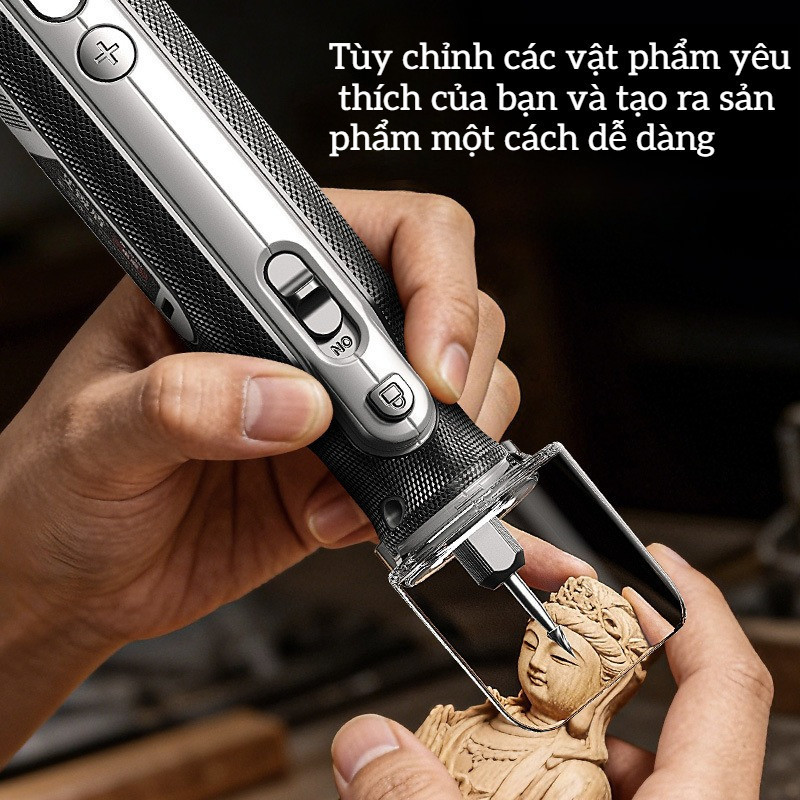 Máy Mài Khắc Đa Năng Cầm Tay Mini – Máy Khoan Cắt Mài Đánh Bóng, Dụng Cụ Chế Tác Thủ Công, Phụ Kiện Đầy Đủ