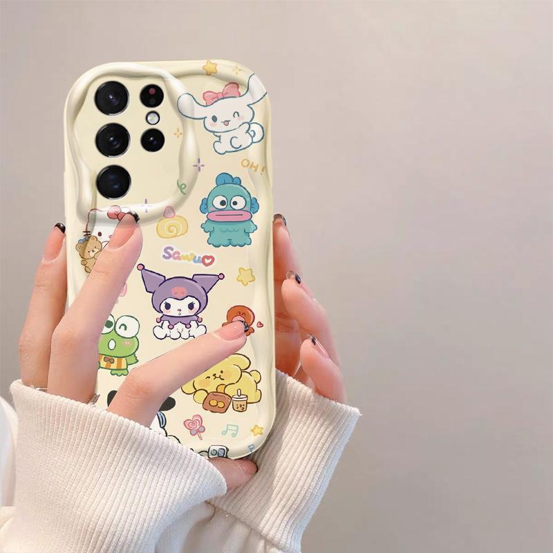 Thích hợp cho Samsung S20 S21 S22 S23 S24 S25 S26 + FE Plus Ultra 3D Bảo vệ TPU mềm Khủng long dễ thương Vỏ điện thoại chống sốc