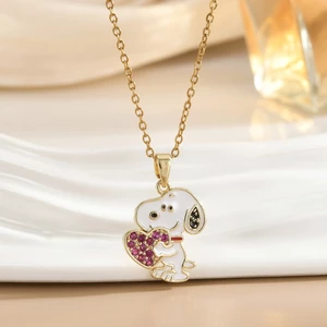 Snoopy Vòng Cổ Nữ Trang Sức DIY Hoạt Hình Hàng Ngày Phù Hợp Với Dây Xích Xương Đòn Thời Trang Phù Hợp
