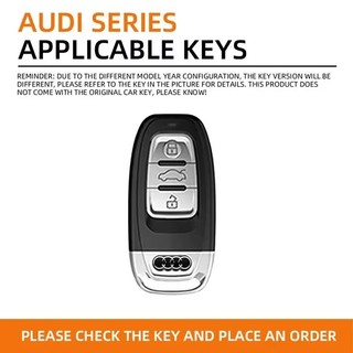 Hợp Kim Kẽm Da Cho AUDI A6 S6 RS6 C5 C6 C7 4F S Dòng Chìa Khóa Ô Tô Vỏ Vỏ Bảo Vệ Móc Khóa Túi Phụ Kiện Kiểu Xe